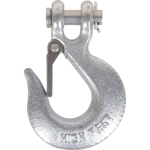 Hardware Essentials Zinc Chain Hook Clevis Slip Type with Latch 1/4
