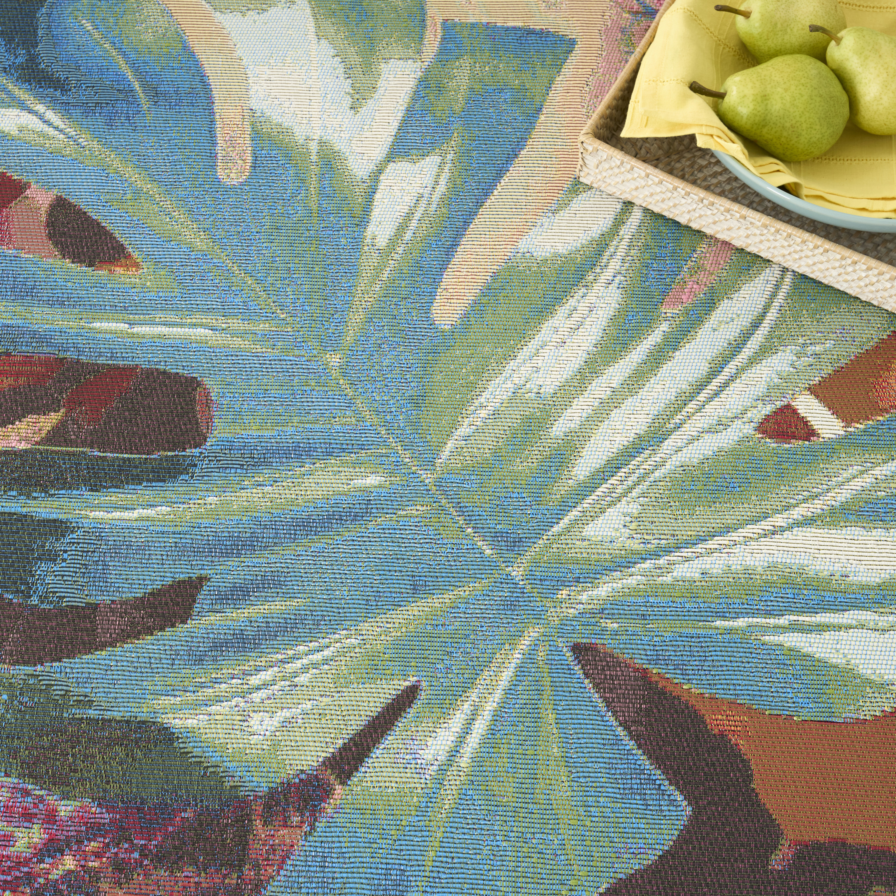 Nourison Color Splash 7'10" x 9'10" Multicolor Tropical Rug