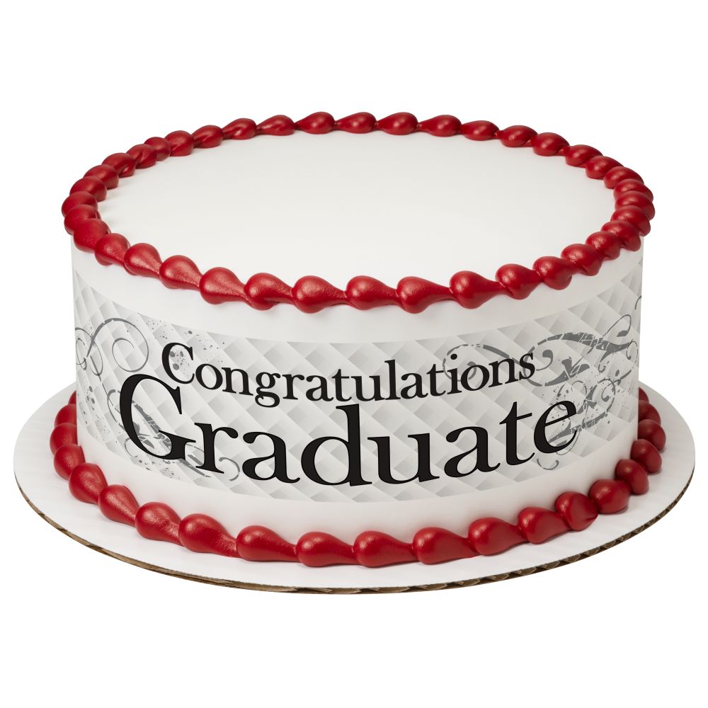 Image Cake Graduate Keys Black & White