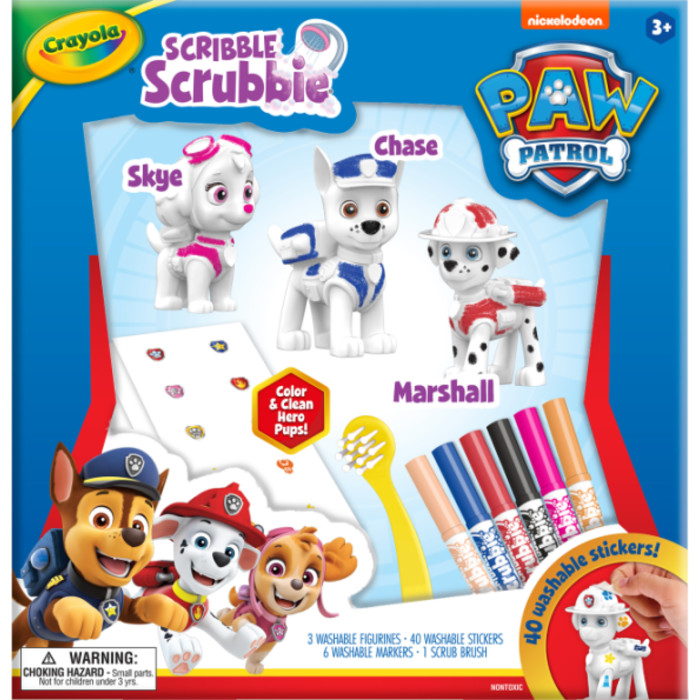 Scribble Scrubbie Paw Patrol 3 Count Deluxe Set