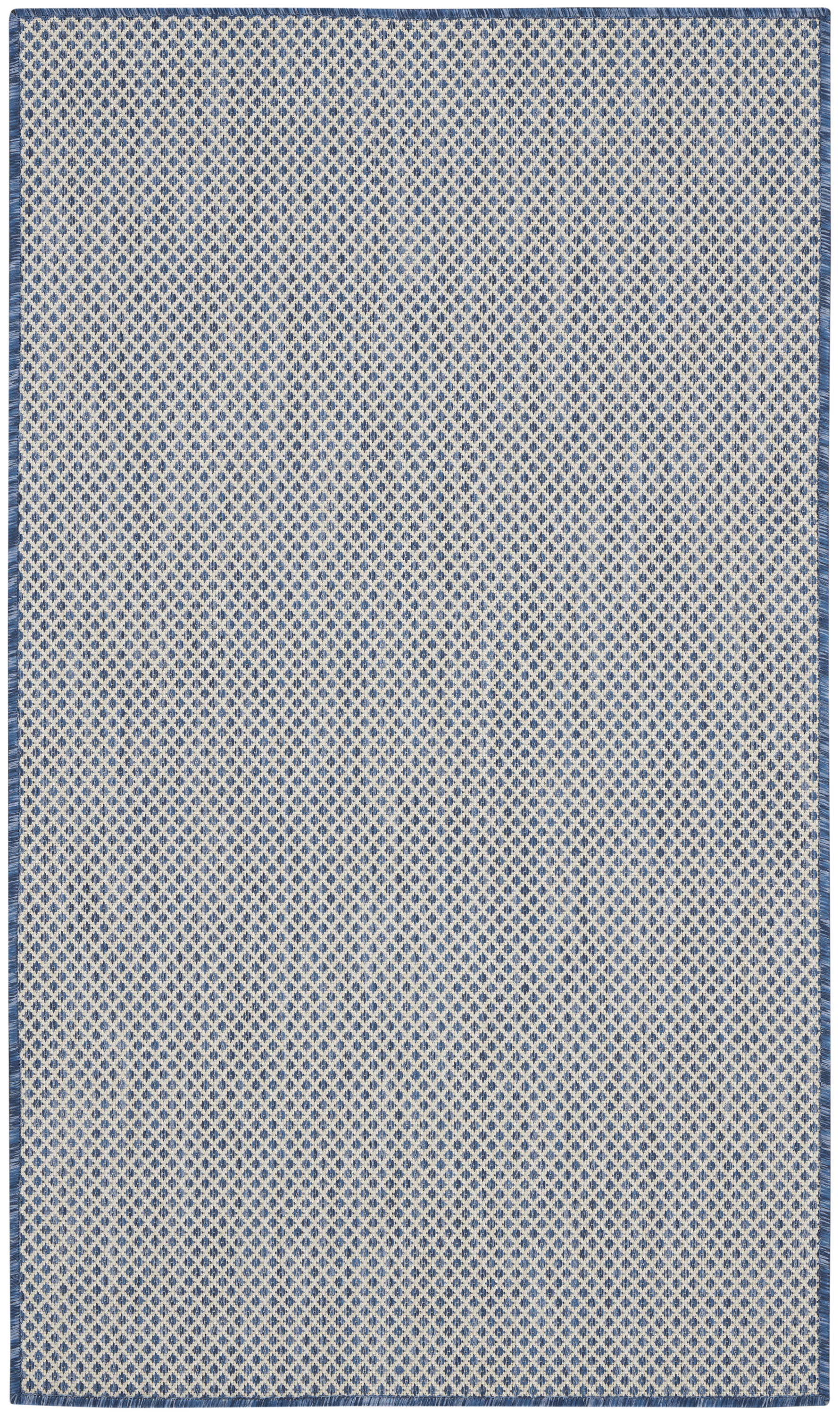 Nourison Courtyard 3' x 5' Ivory Blue Modern Rug