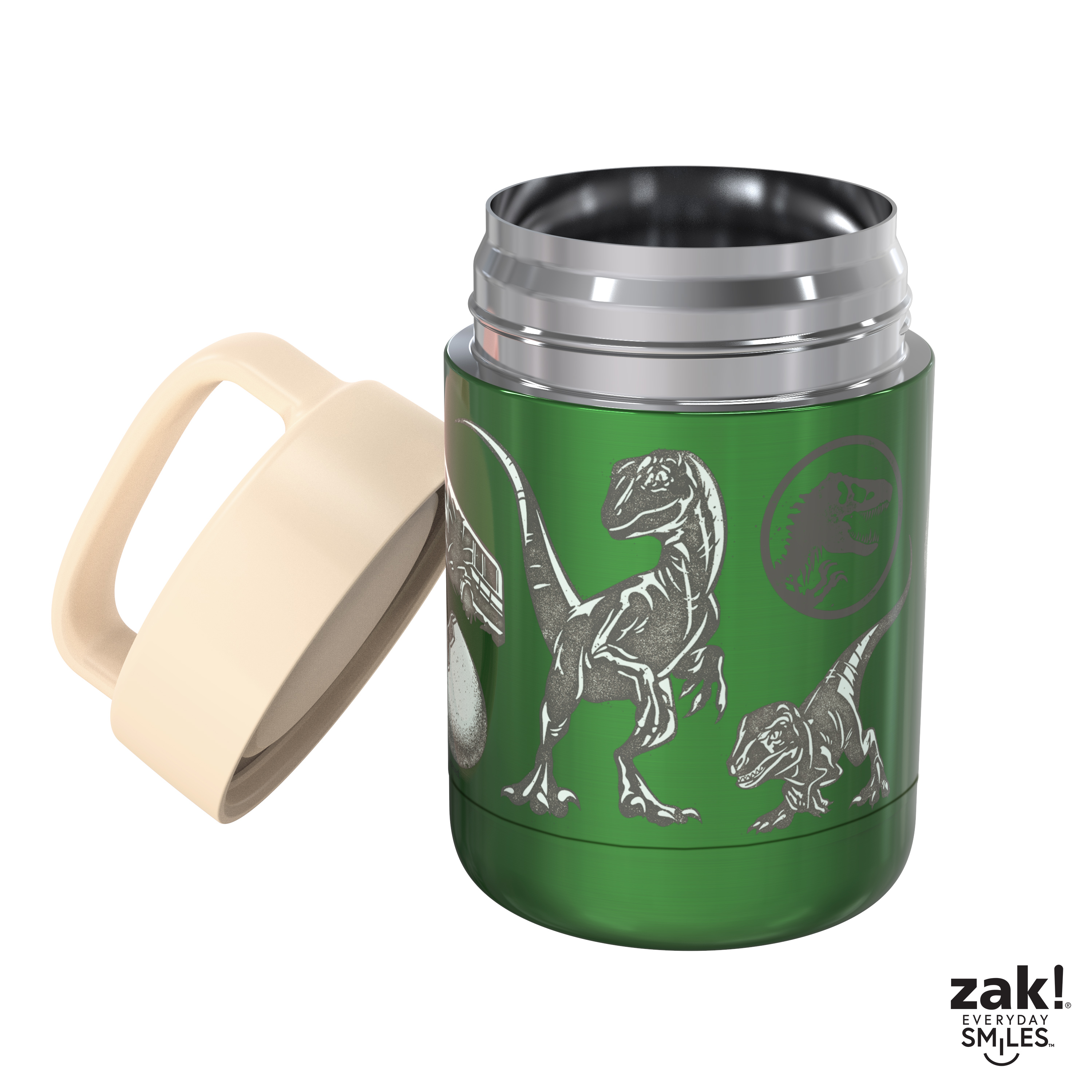 Jurassic World Dominion Reusable Vacuum Insulated Stainless Steel Food Container, T-Rex slideshow image 2