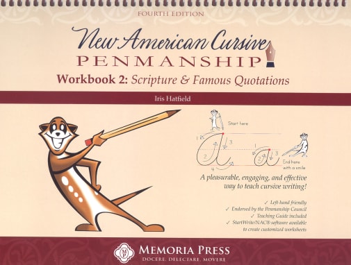Memoria Press New American Cursive Penmanship Workbook 2