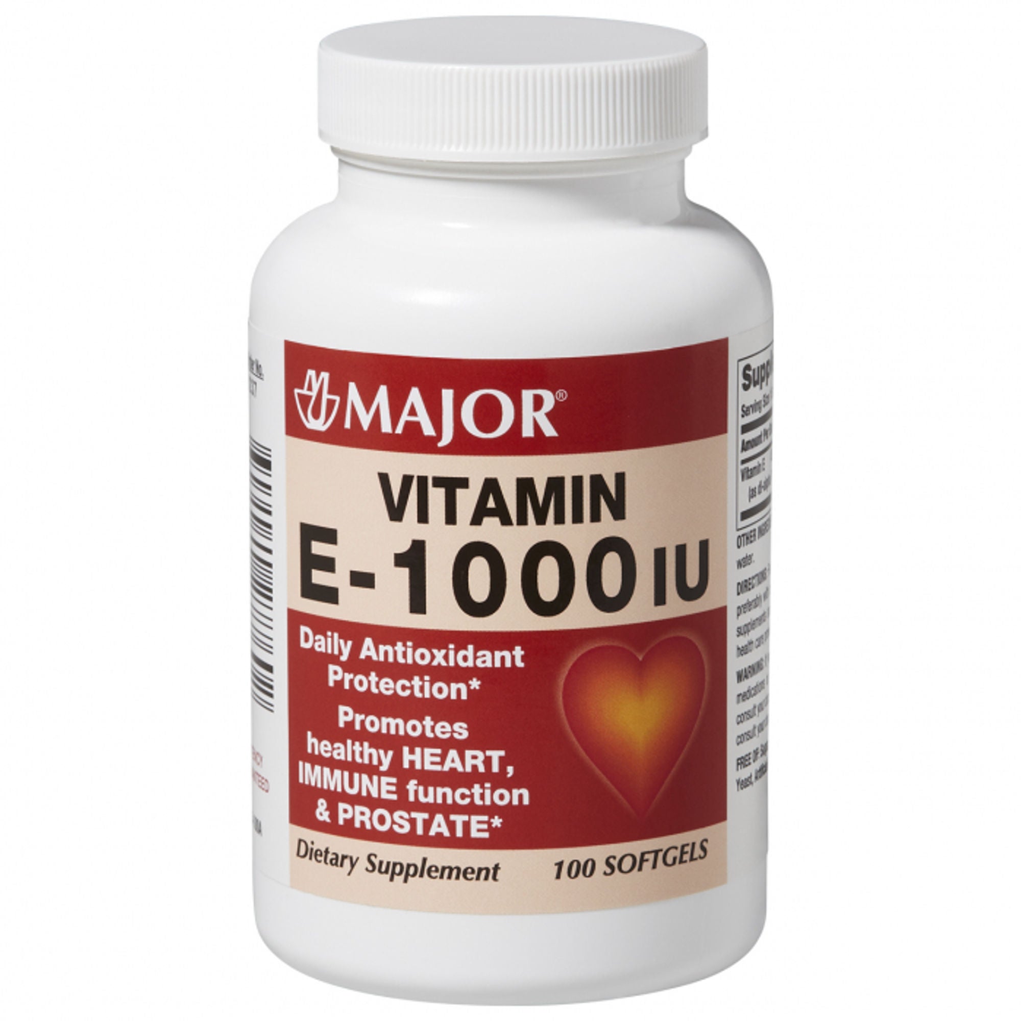 Major Pharmaceuticals VITAMIN E, SGEL 1000IU (100/BT)