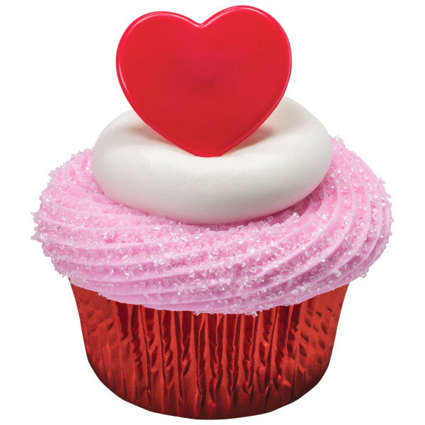 Red Heart Cupcake Rings