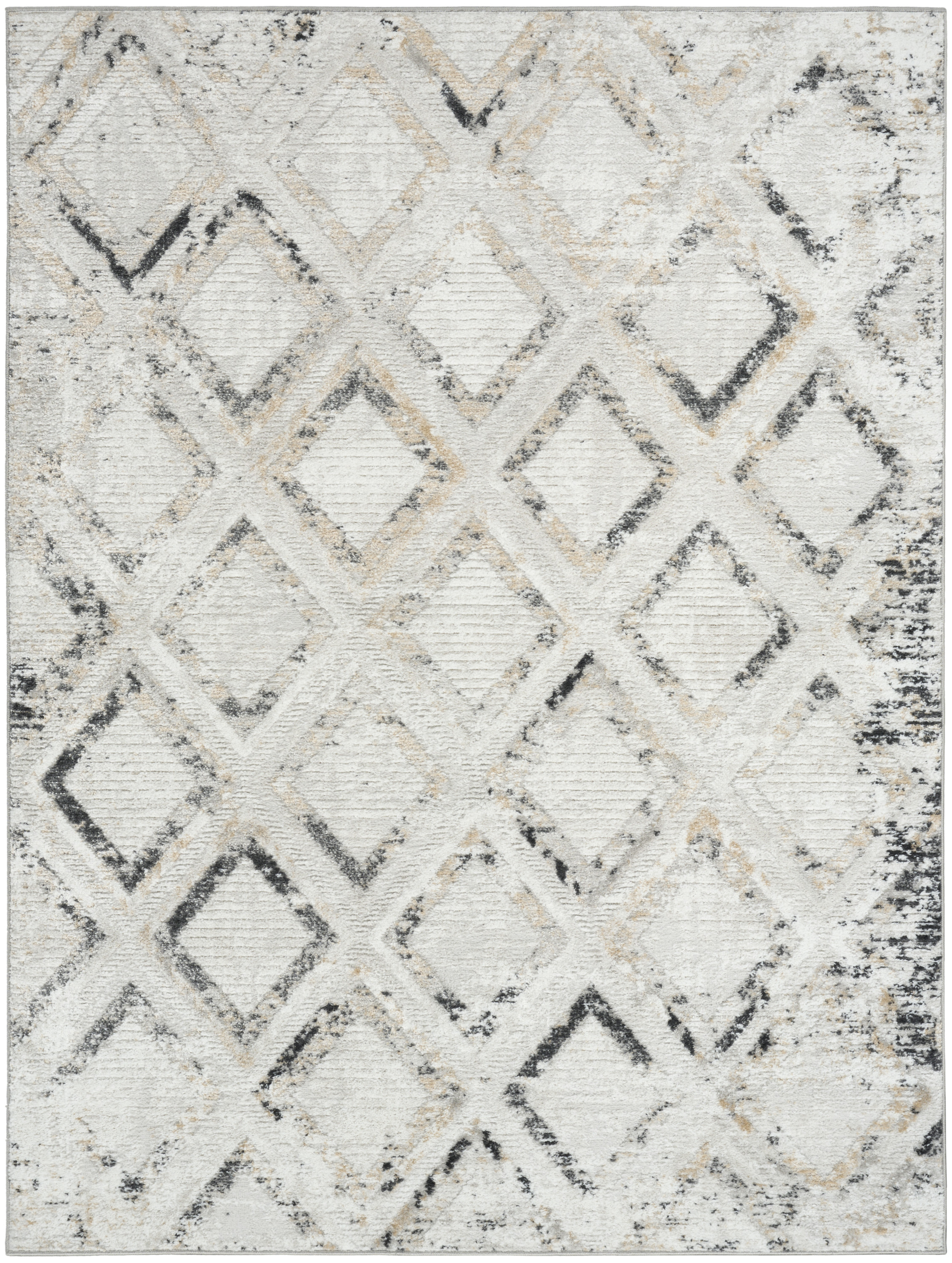 Nourison Dekor 4' x 6' Grey Charcoal Modern Indoor Rug