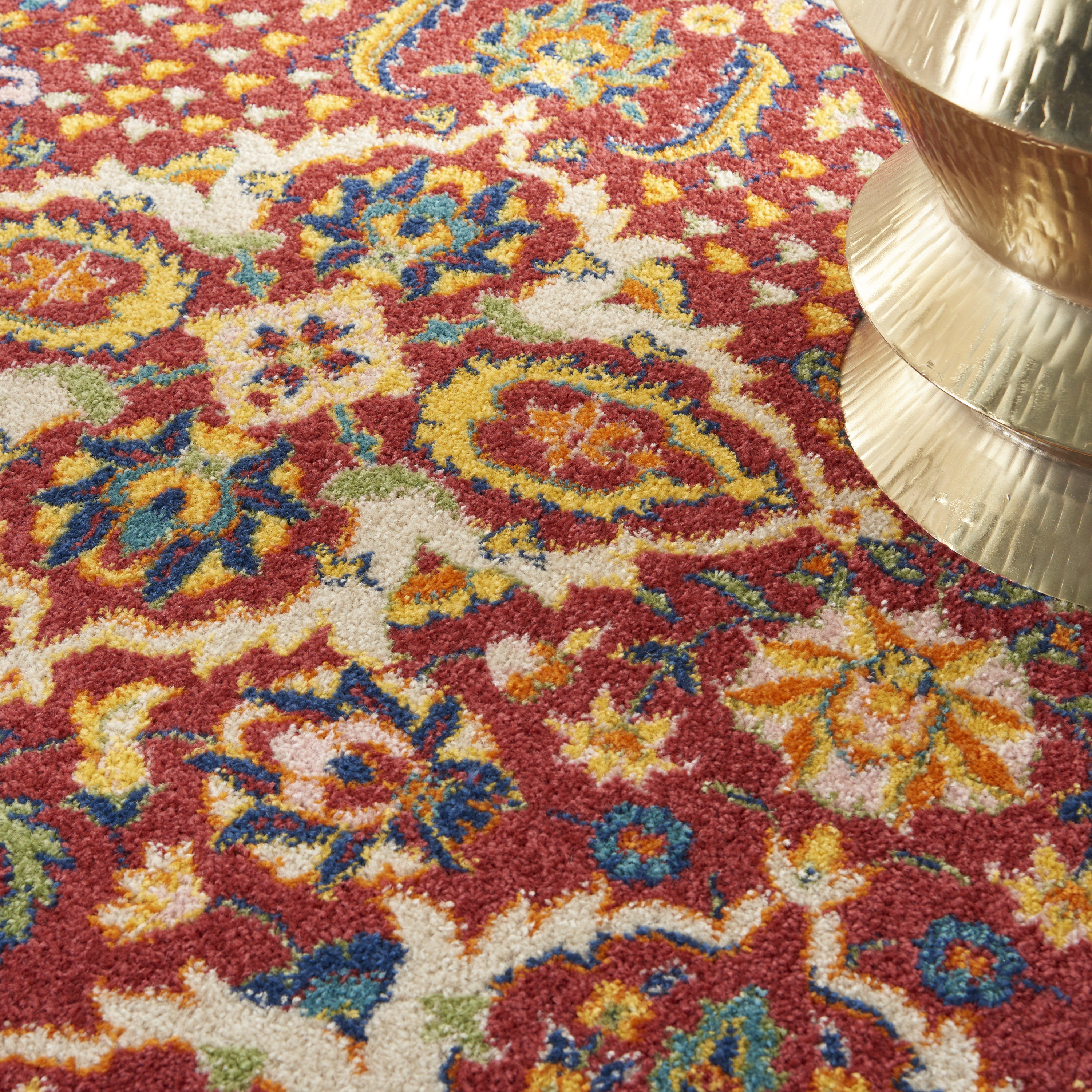 Nourison Allur 5'3" x 7'3" Red Multicolor Bohemian Indoor Rug
