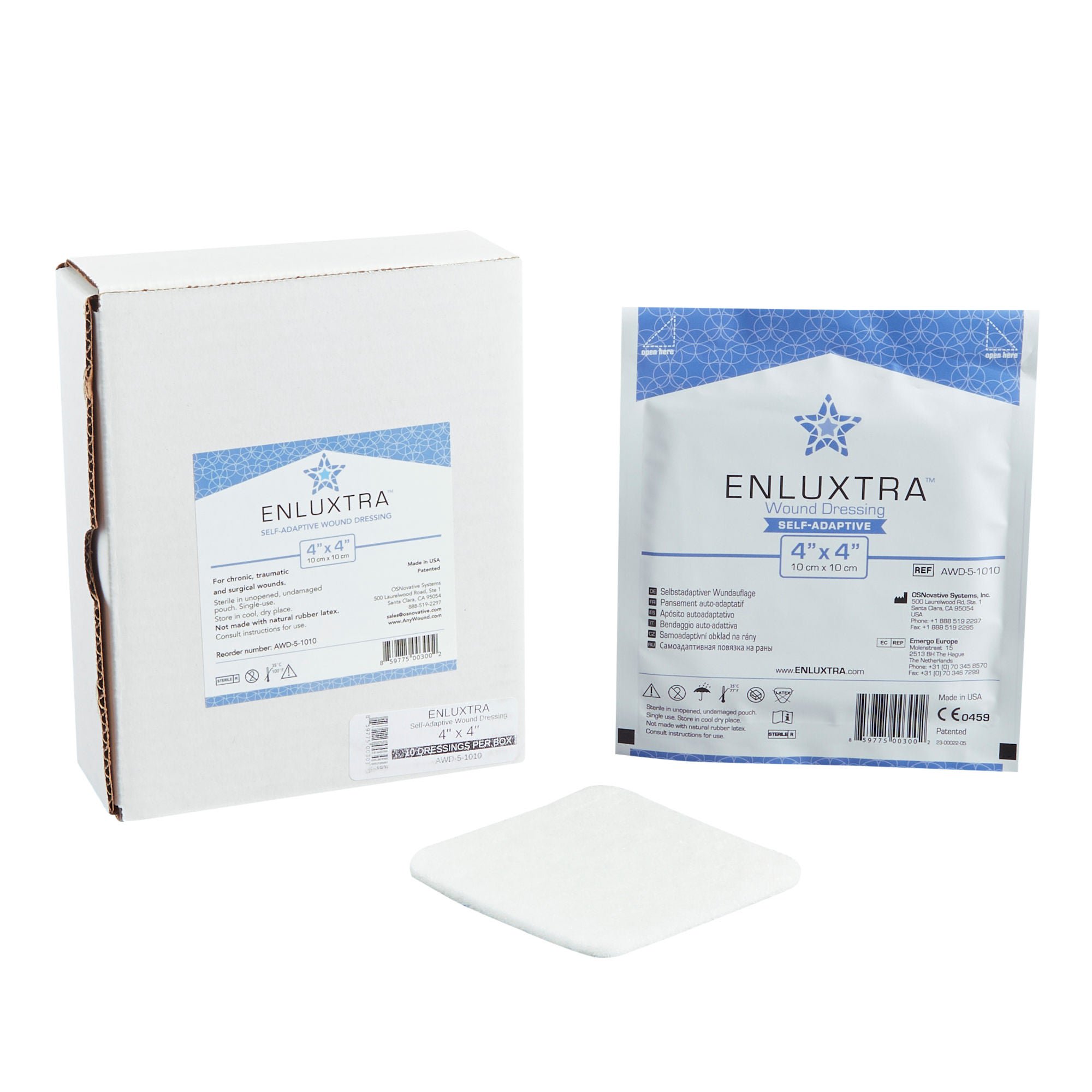 Enluxtra™ Super Absorbent Dressing, 4 x 4 Inch