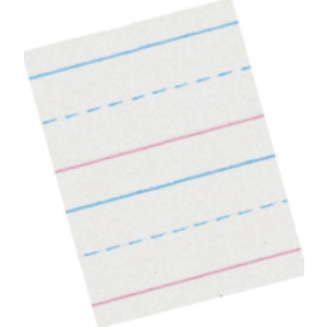 Sulphite Handwriting Paper, Dotted Midline, Grade 1, 5/8" x 5/16" x 5/16" Ruled Long, 10-1/2" x 8", 500 Sheets