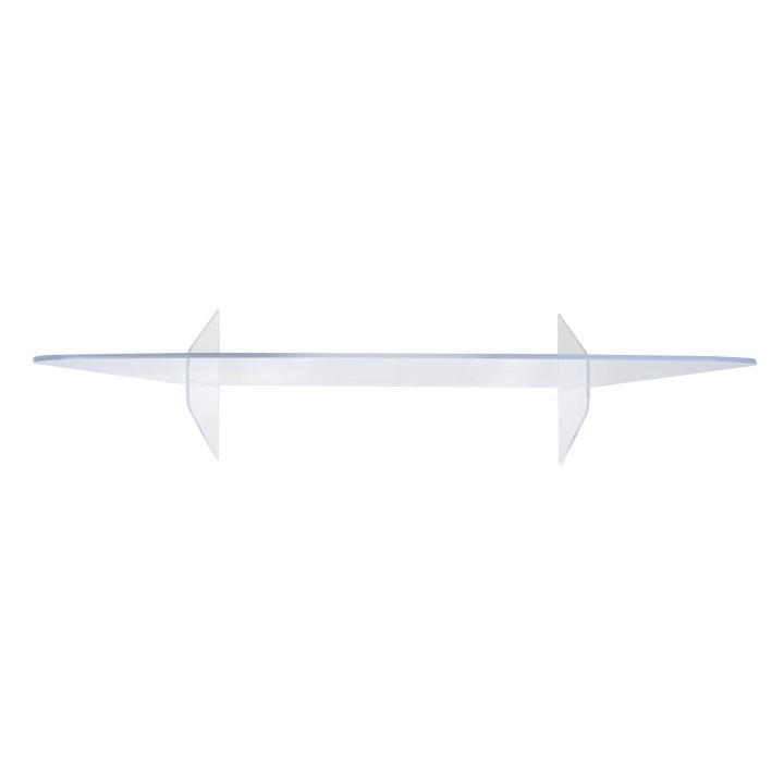 23 1/2-inch wide mobile safety guards with flat acrylic panel and two legs