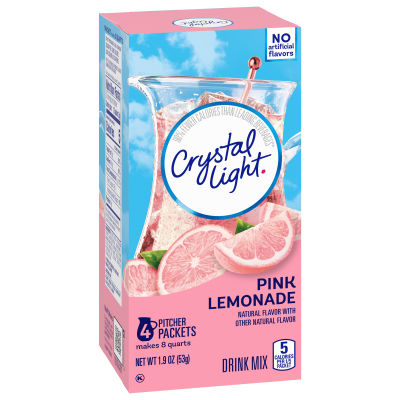 Crystal Light Pink Lemonade Drink Mix, 4 ct Pitcher Packets