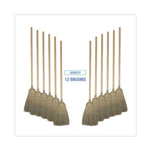 Boardwalk, 8in, Warehouse Broom, 56" Overall Length, Corn Bristles, Natural