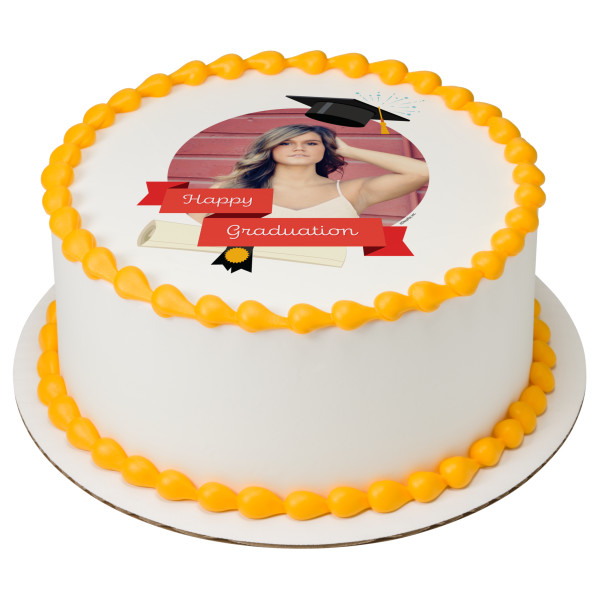 Grad Cap PhotoCake® Edible Image® Frame