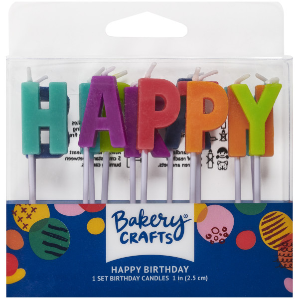 Happy Birthday Letters Neon Specialty Candles