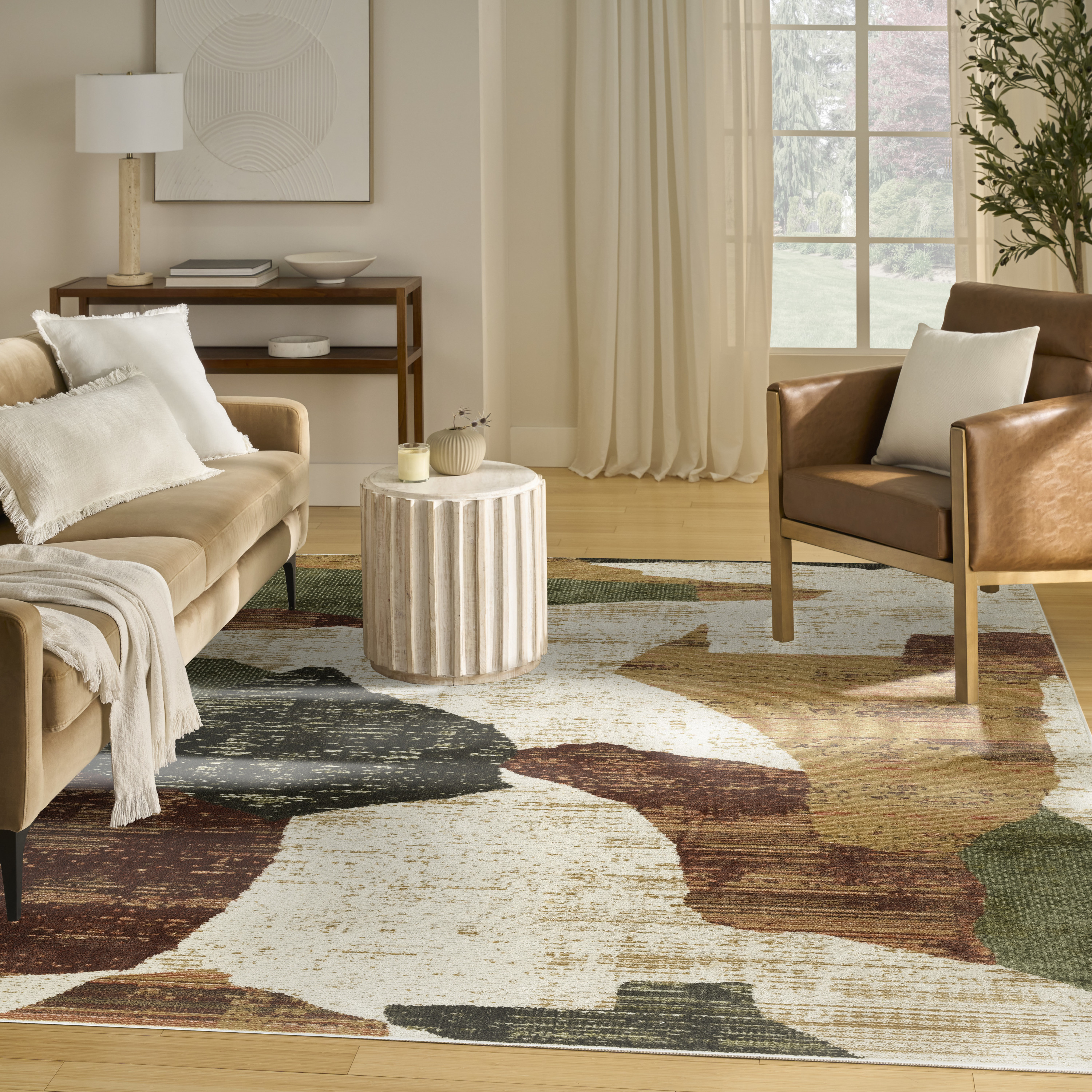 Nourison Nordic 8' x 10' Beige Multi Modern Indoor Rug