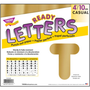 Gold Metallic 4" Casual UC Ready Letters®