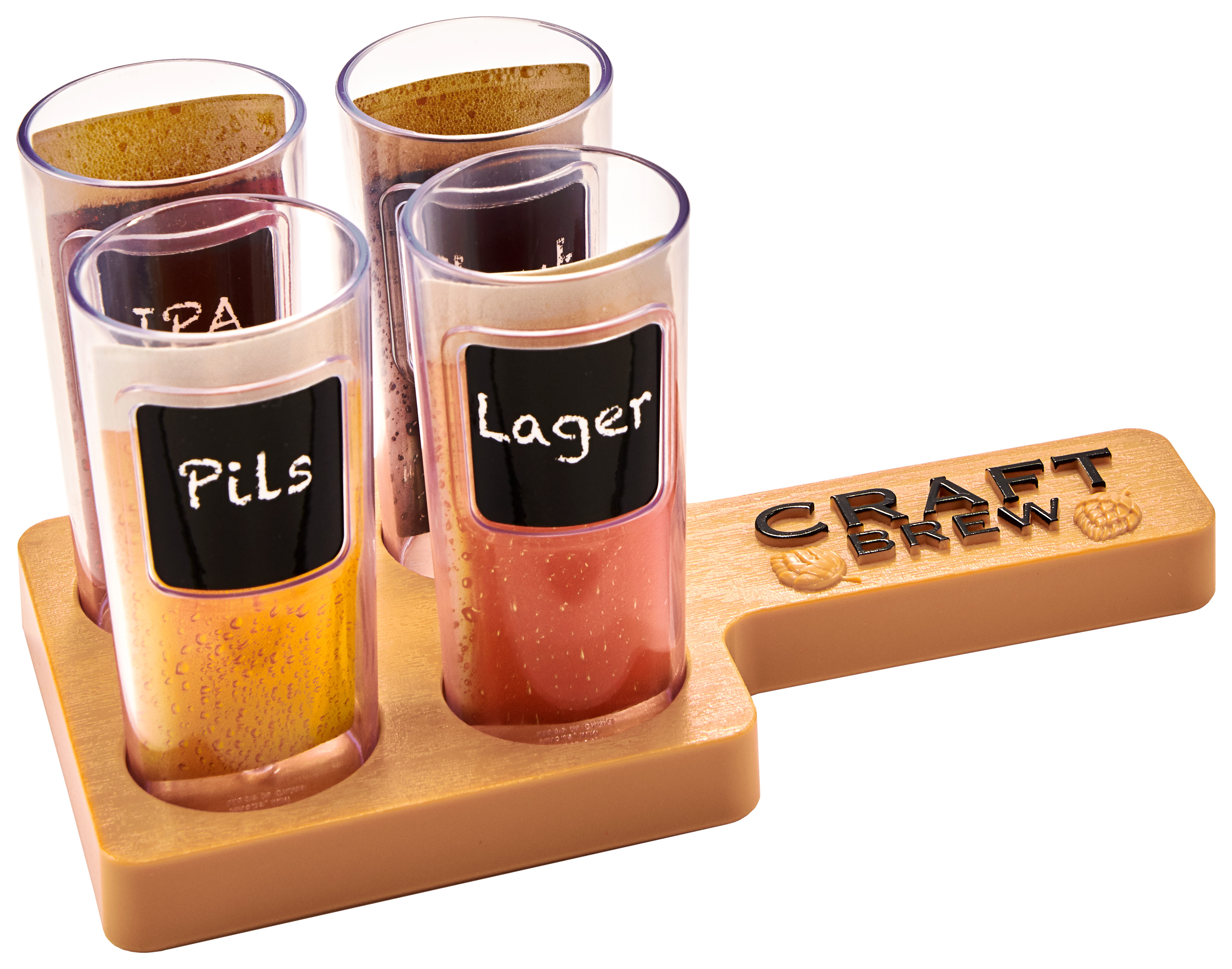 Set Di Decorazioni Per Torte Craft Brew Flight - Pala In Legno E 4 Bicchierini Di Carta Per Birra - 2
