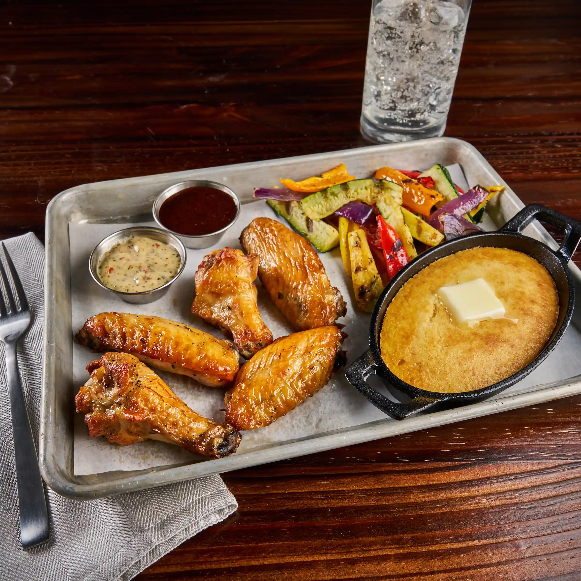 Tyson® Pitmaster All Natural* Fully Cooked Unbreaded Naturally Smoked Bone-In Chicken Wing Sections, Jumbo_image_1