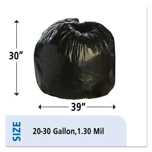 NSN8105013862290, AbilityOne®, SKILCRAFT LLDPE TRC Liner, 30 gal Capacity, 30 in Wide, 39 in High, 1.3 Mils Thick, Brown
