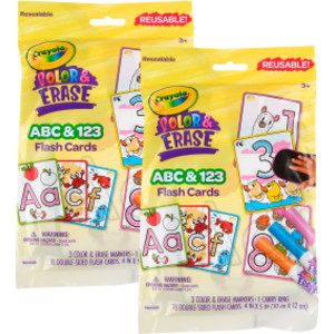 Color & Erase ABC & 123 Flash Cards, 2 Sets