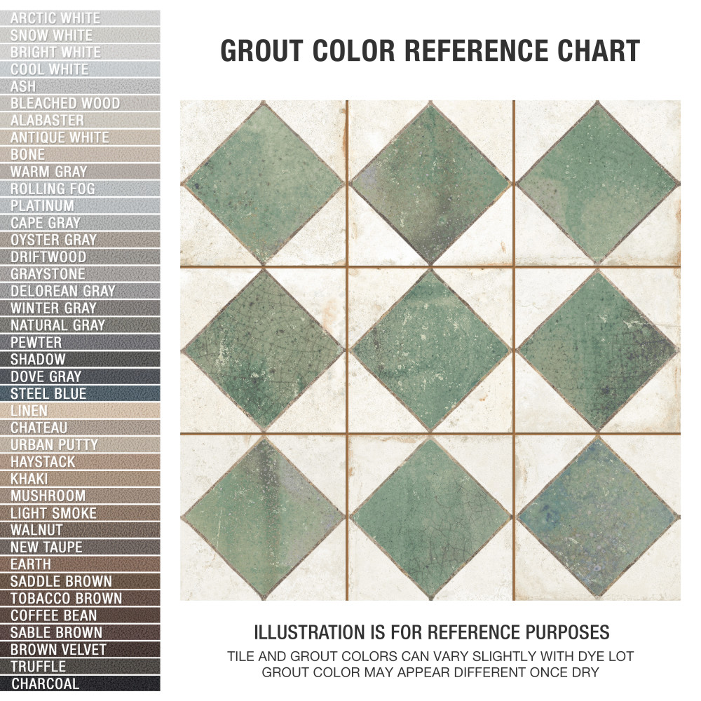 Kings Arles Green 13 in. x 13 in. Ceramic Floor and Wall Tile