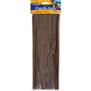 Jumbo Stems, Brown, 12" x 6 mm, 100 Pieces
