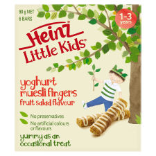 Heinz® Little Kids® Yoghurt Muesli Fingers Fruit Salad Flavour 90g (6 bars) 1-3 years