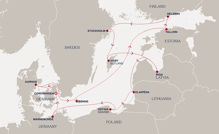 Itinerary map