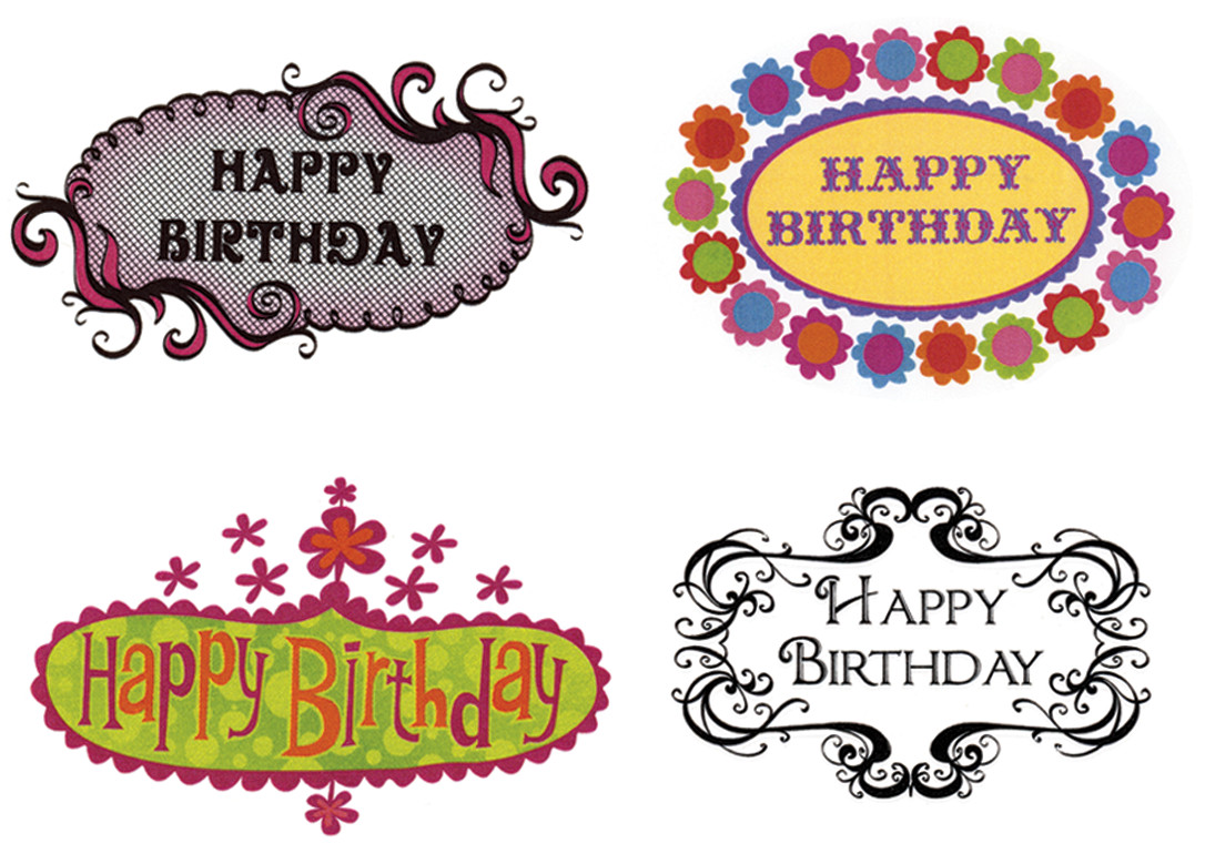 Stylish Birthday Plaques Varity Edible Image Decoration | DecoPac