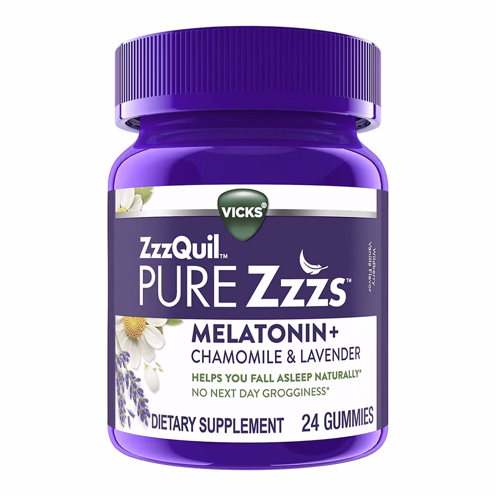 ZzzQuil Pure Zzzs Melatonin + Chamomile & Lavender Gummies, Wildberry Vanilla
