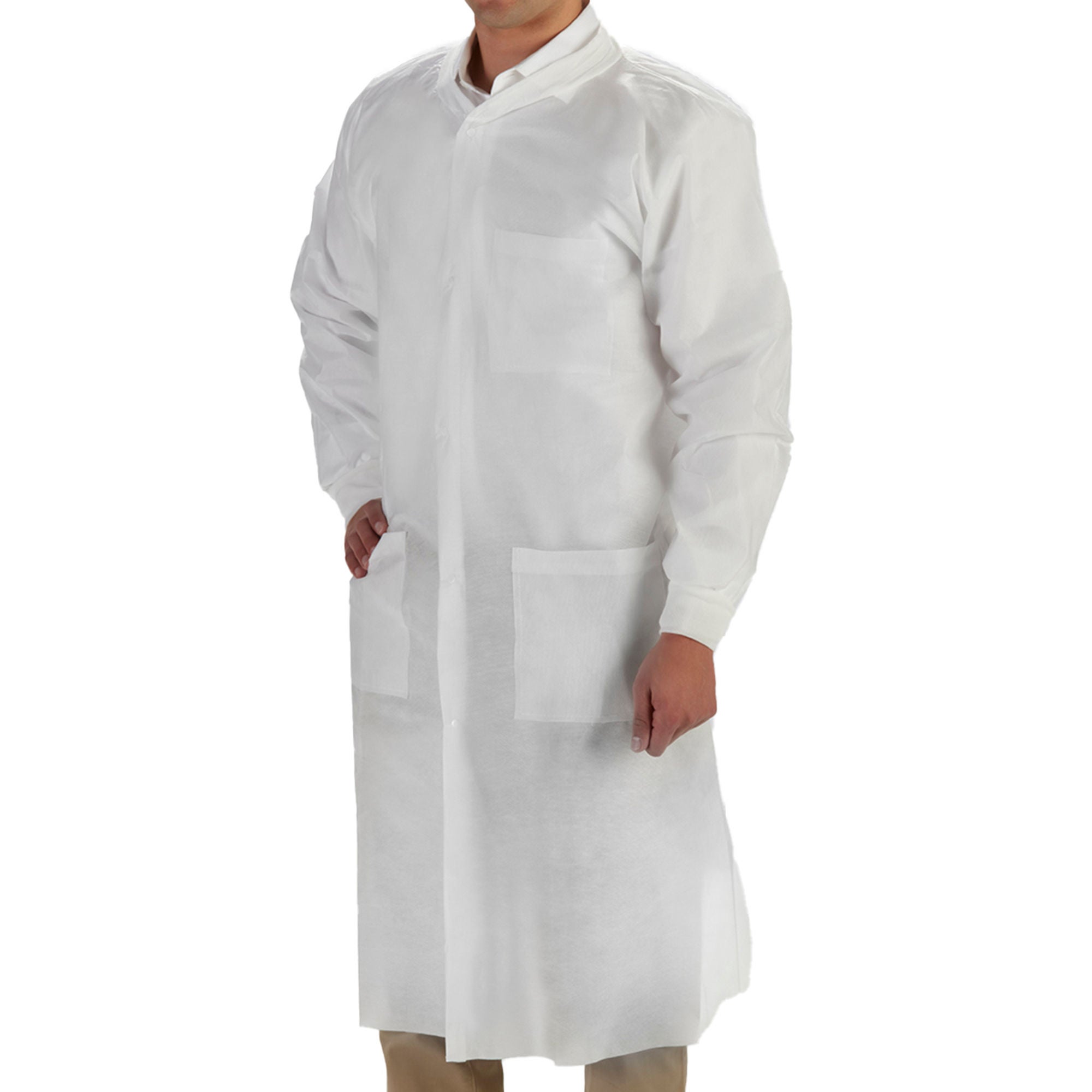 LabMates® Lab Coat, Large, White