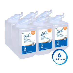 KIM91554, Kimberly Clark, Scott, Control Antimicrobial Foam Soap, Essential Manual Dispenser 1000 mL Cartridge