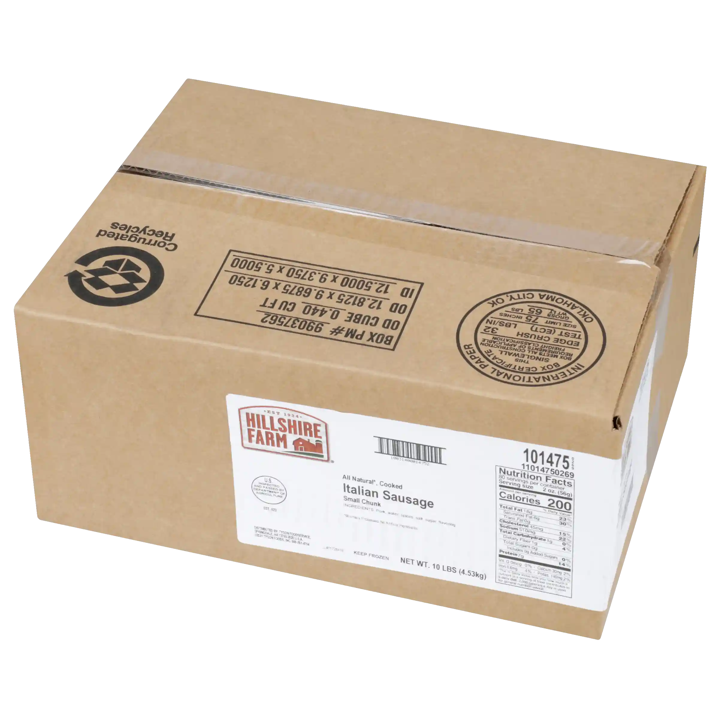 Hillshire Farm® All Natural* Cooked Italian Sausage, Small Chunk _image_5