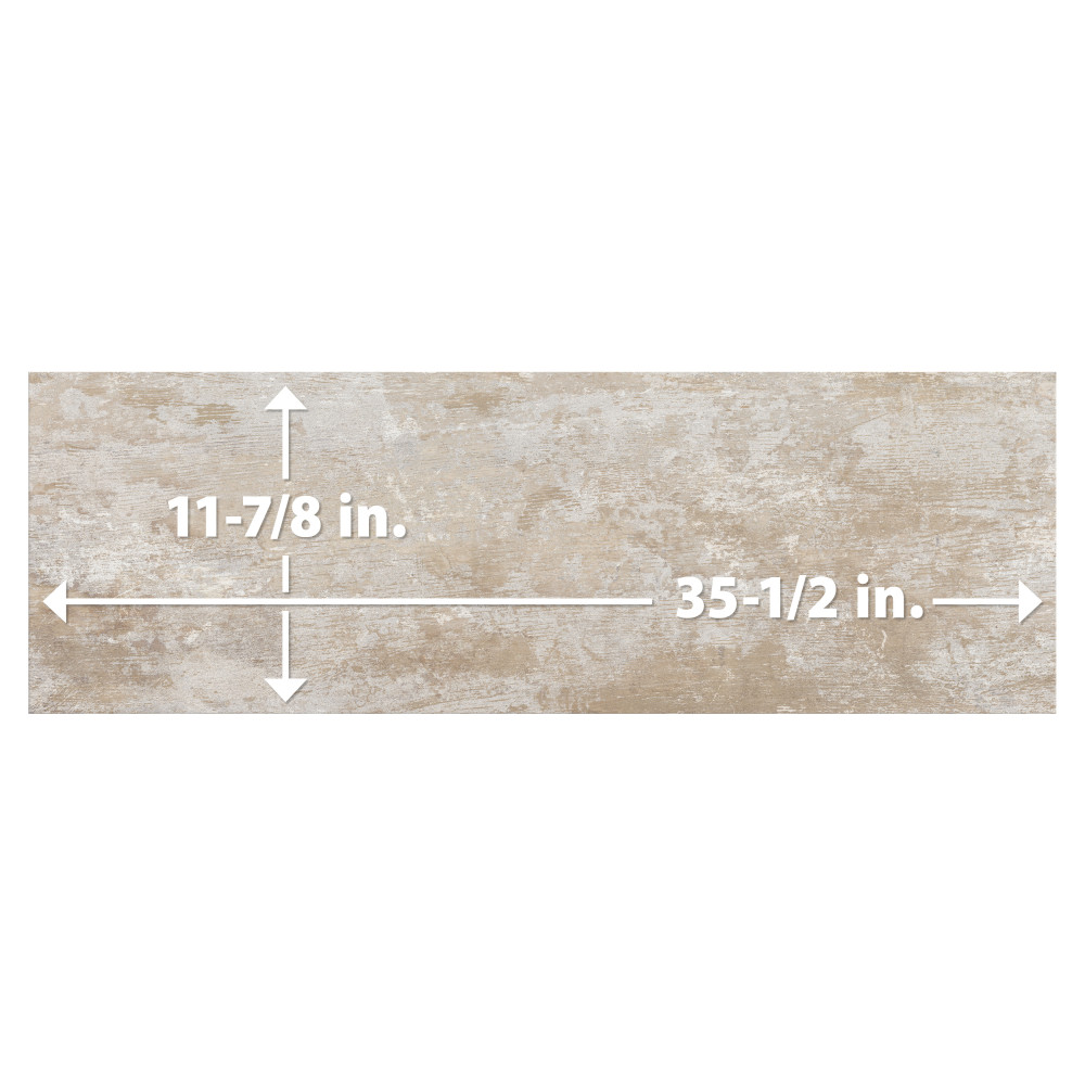Habanera Beige 11-7/8 in. x 35-1/2 in. Ceramic Wall Tile