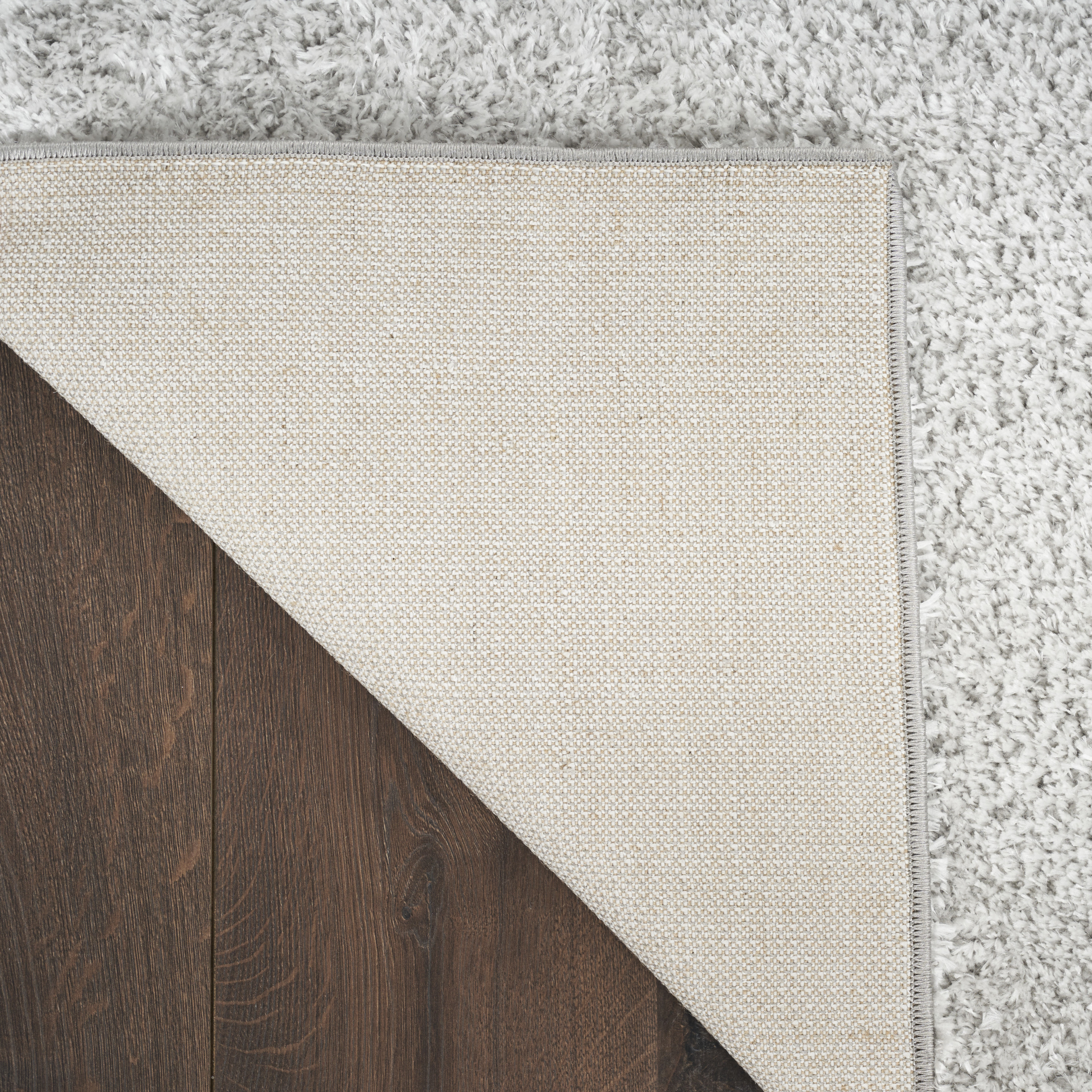 Nourison Pacific Shag 5'3" x 7'3" Silver Shag Indoor Rug