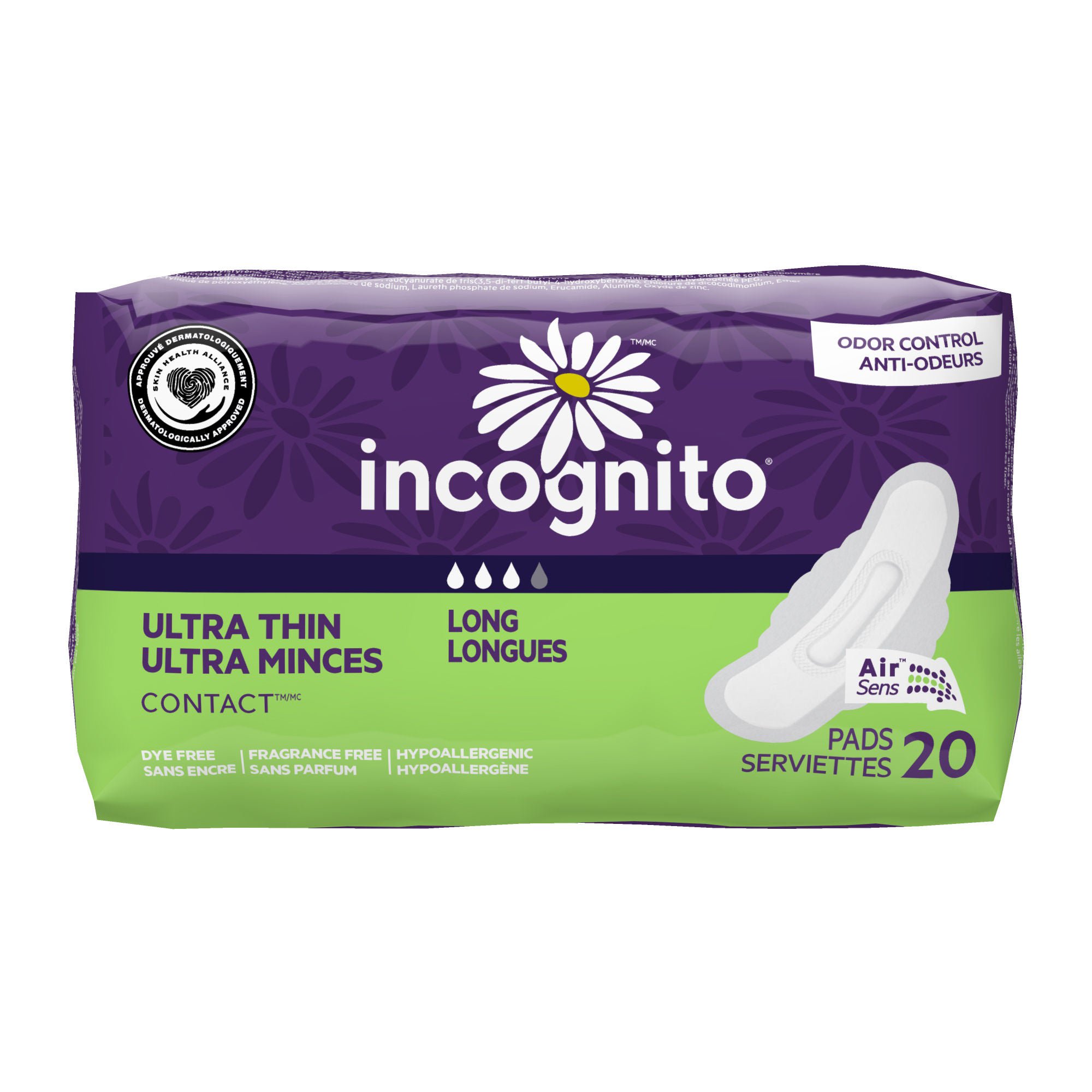 First Quality Products LLC PAD, ULTRA THIN INCOGNITO WINGLONG (20/PK 8PK/CS)