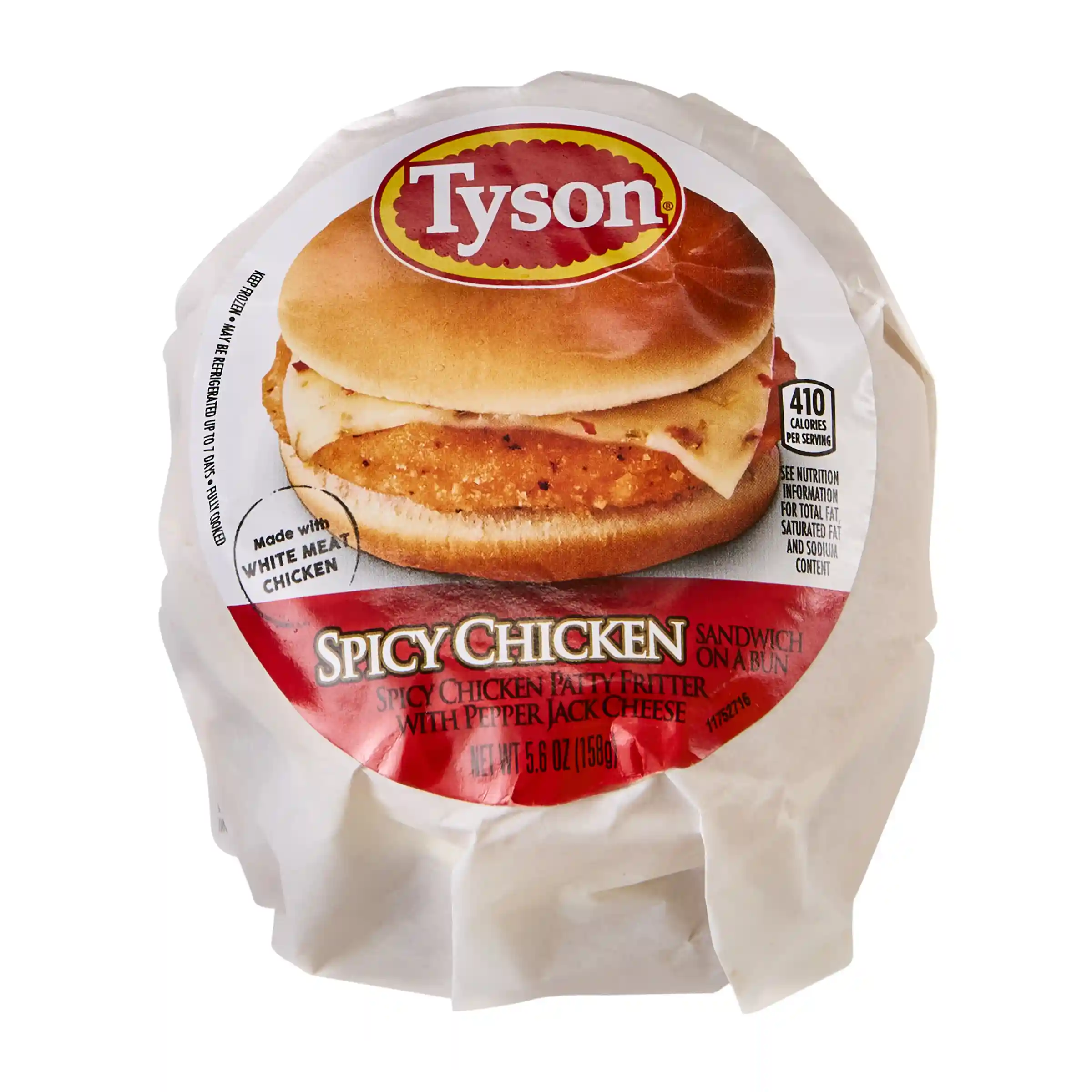 Tyson® Spicy Chicken Sandwich with Pepper Jack Cheese on a Bun_image_3