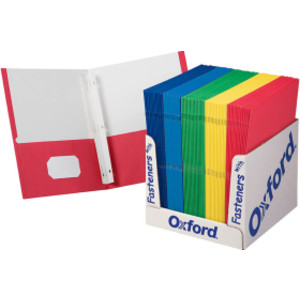 School Grade Twin Pocket Folder with Fasteners, Pack of 100