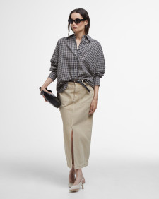 Adaline Gingham Long-Sleeved Shirt Dark Navy/Light Sand