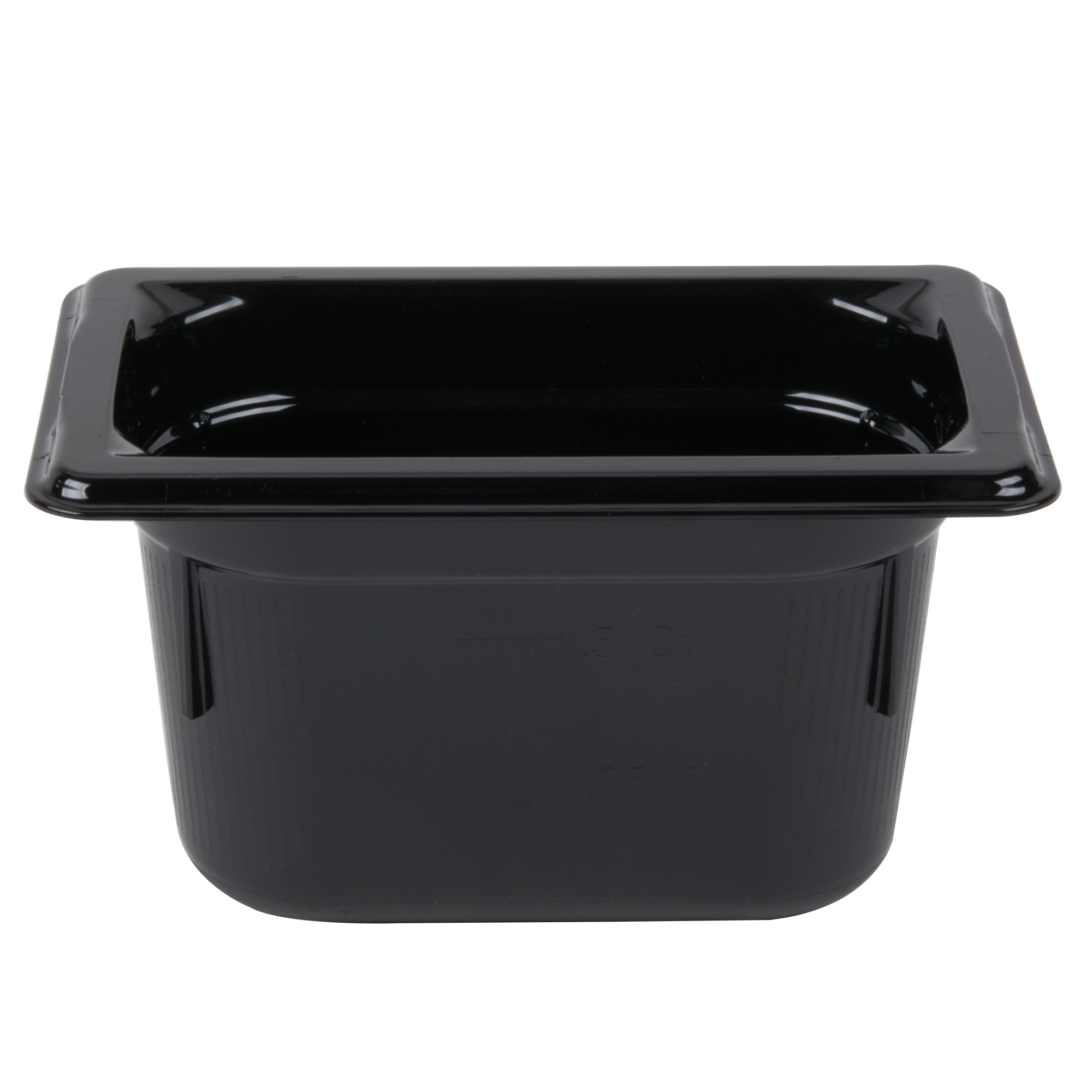 Ninthsize 4inchdeep Super Pan® lowtemperature plastic pan in black