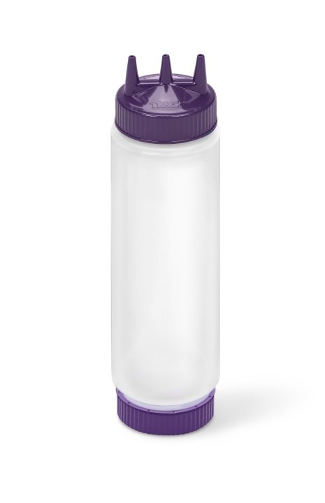 Distributeur transparent avec système triple FIFO de 710 ml avec douilles et socle violet
