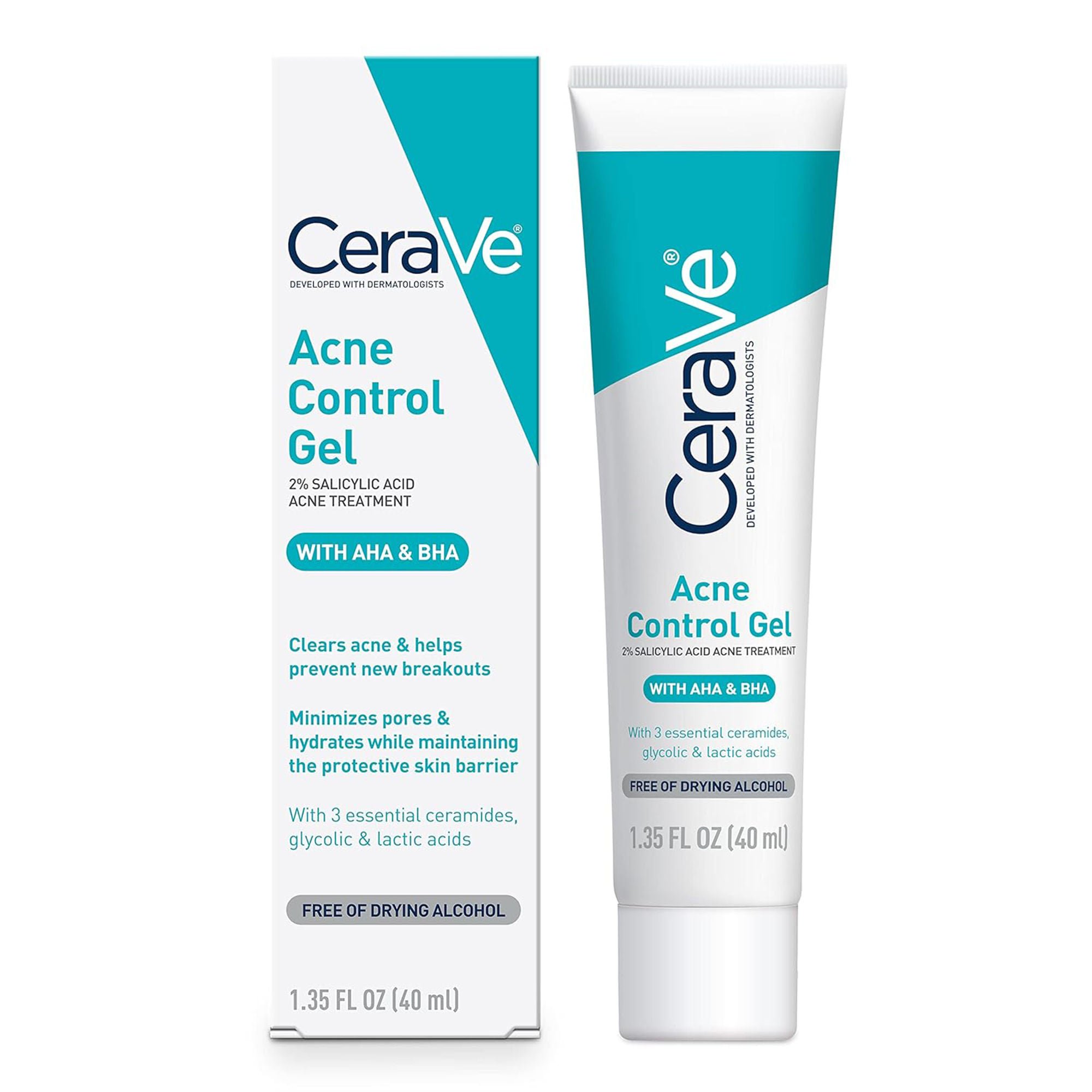 CeraVe® 2% Salicylic Acid Acne Control Gel, 1.35-ounce Tube