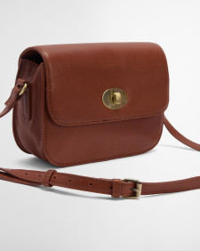 Isla Leather Crossbody Bag Brown