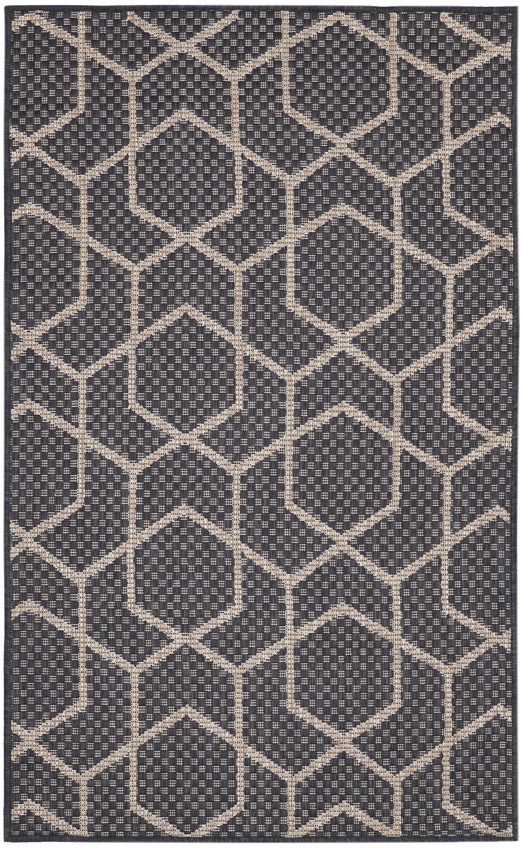 Nourison Horizon Indoor/Outdoor 3' x 5' Charcoal Modern Rug