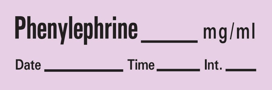 PDC Healthcare LABEL, PHENYLEPHRINE VIOLET/BLK PROFTP