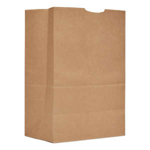 General, Grocery Paper Bags, 57 lb Capacity, 1/6 BBL, 12" x 7" x 17", Kraft