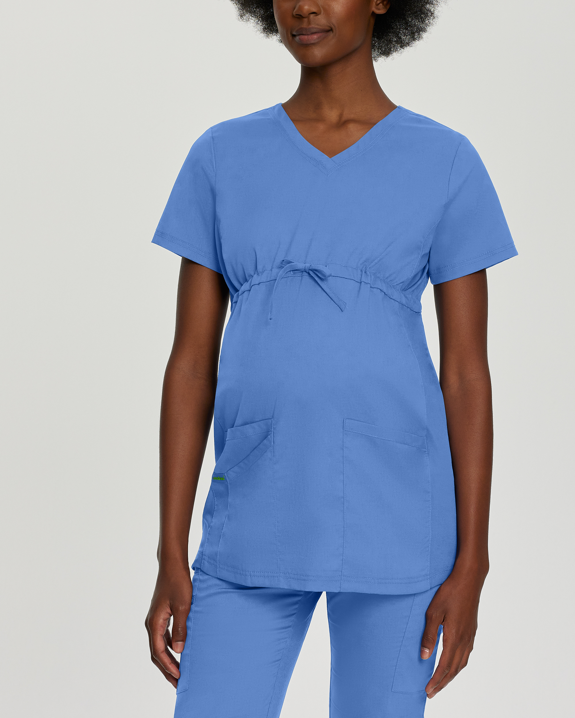ProFlex Maternity 4399 Crossover V Neck Tunic Scrub Top by Landau-Landau