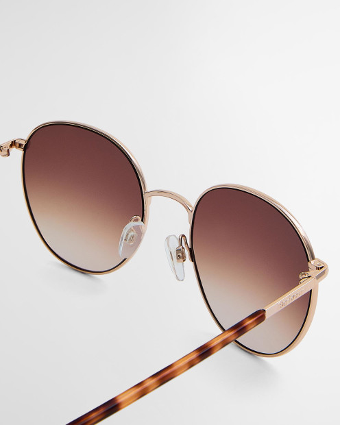 Square Aviator Sunglasses Gold