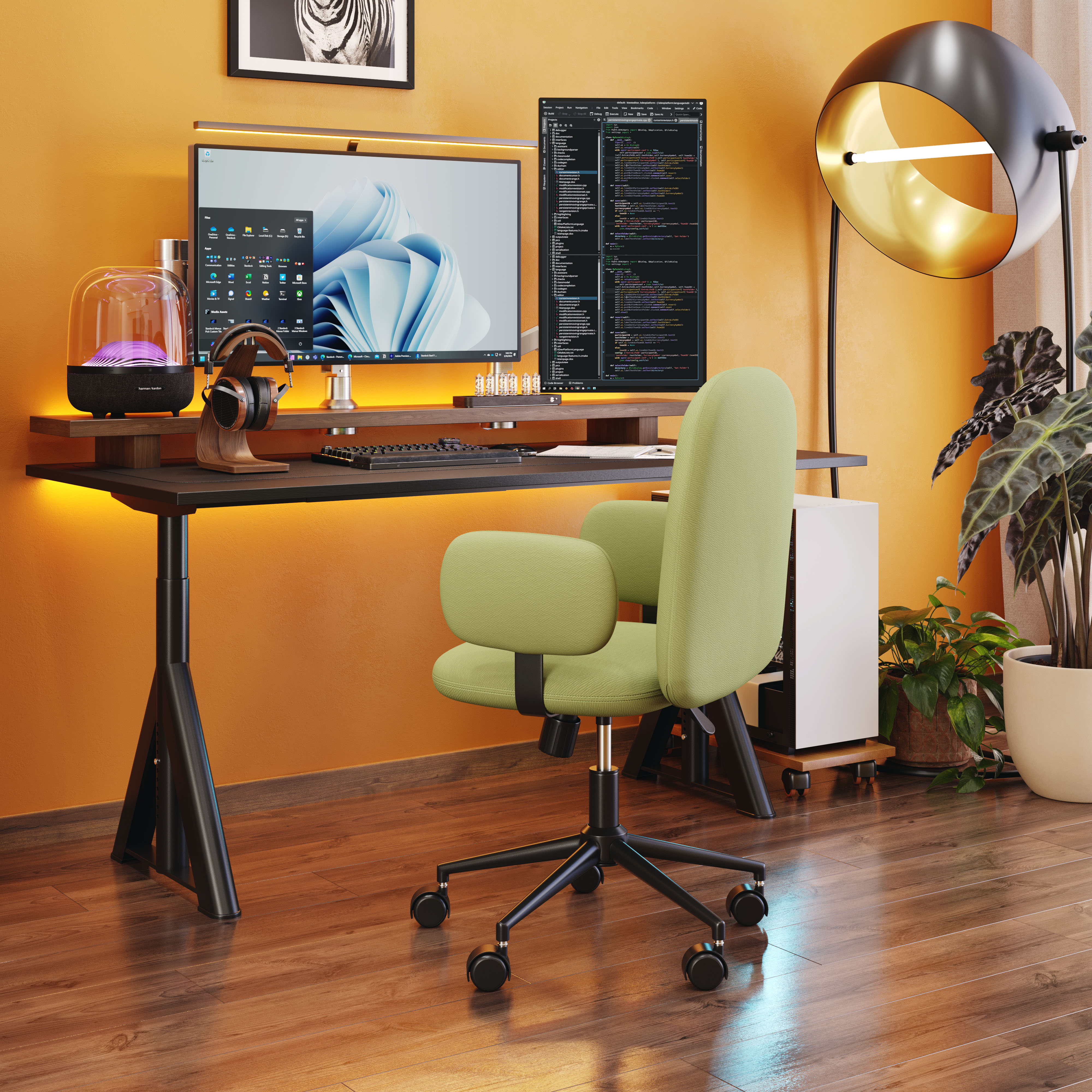 Lionel Office Chair Olive Green product image
