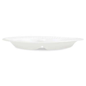 Dart, Concorde Foam Plate, 3-Compartment, 10.25" dia, White